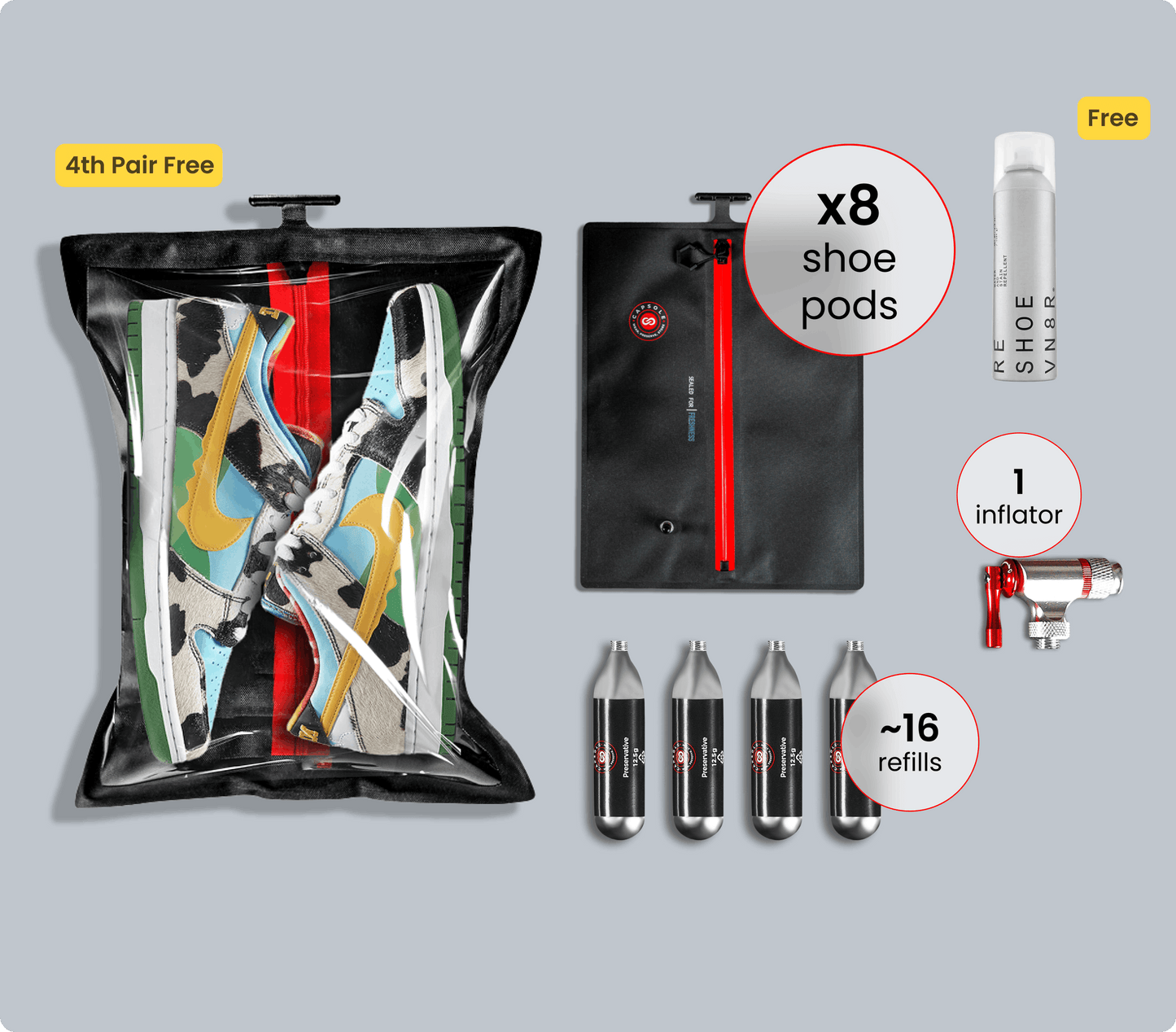 Legacy Protection Pack (8 Pairs, 3 Free  + Repellent)