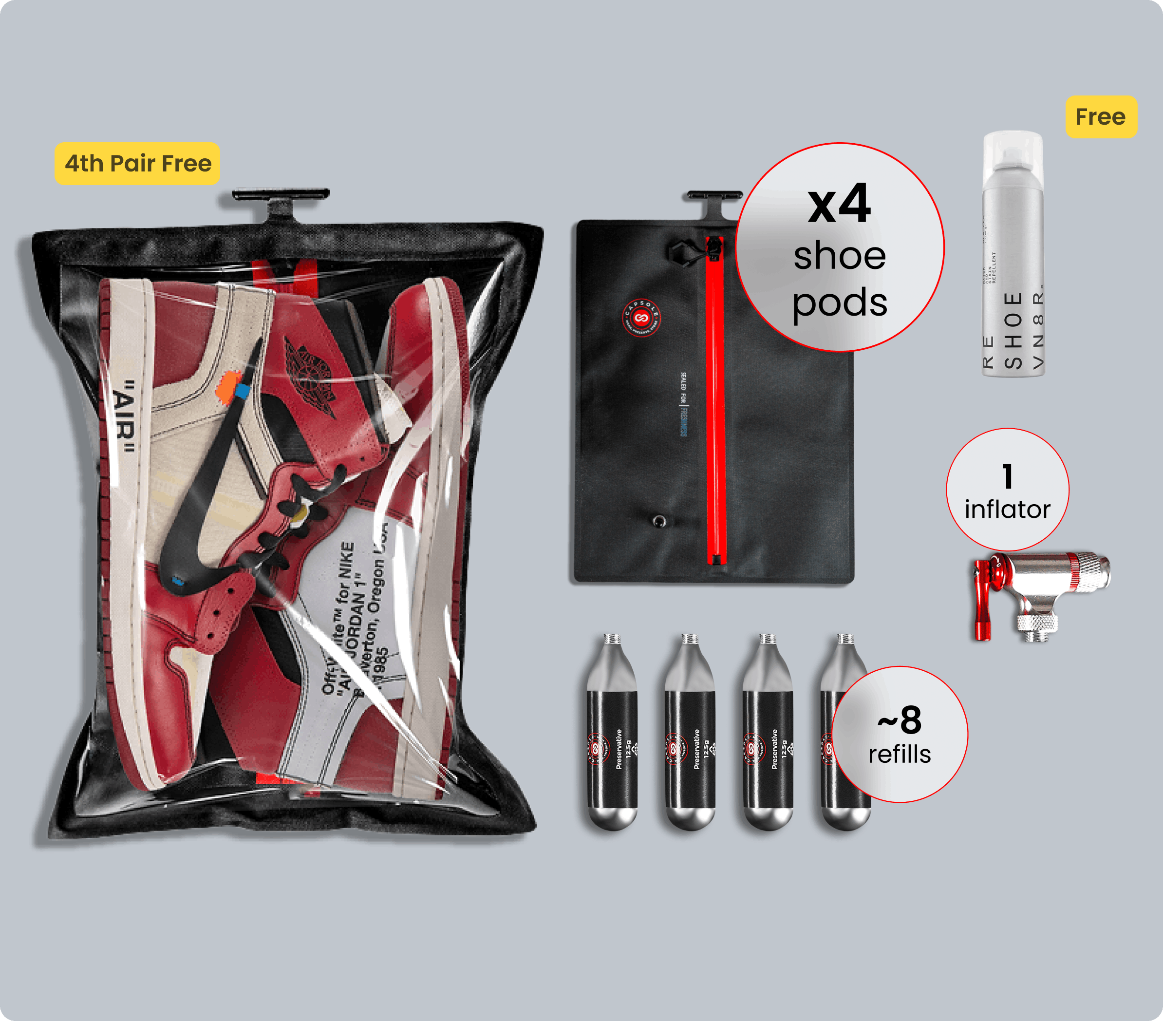 Collector Protection Pack (4 Pairs, 1 Free  + Repellent)