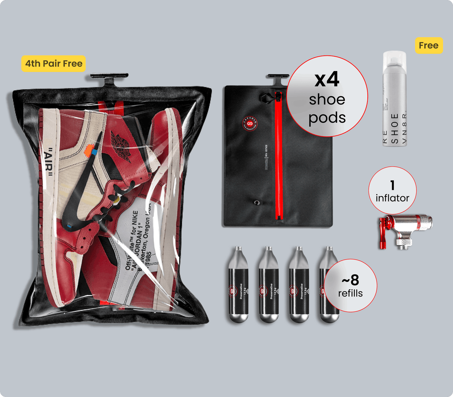 Collector Protection Pack (4 Pairs, 1 Free  + Repellent)
