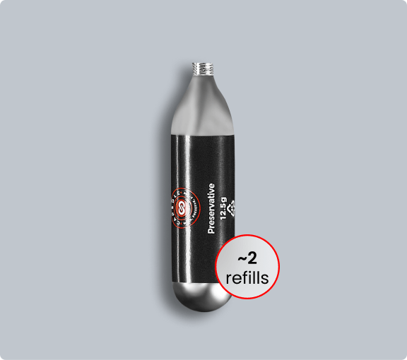 1 Cartridge (Not CO2) ( ~2 refills)